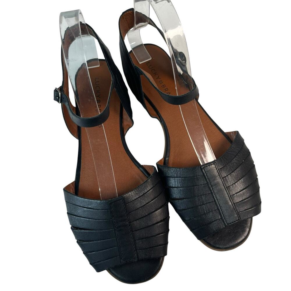 Lucky Brand Black Leather Sandals